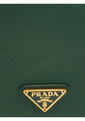 Prada Pre-Owned Saffiano-leather strap phone case - Green