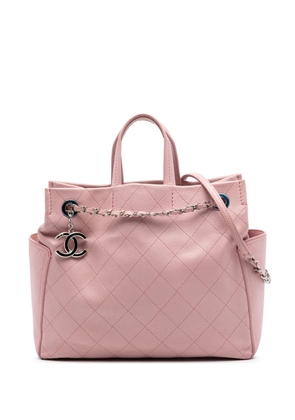 CHANEL Pre-Owned 2014 Small Quilted Caviar CC Pocket Tote satchel - Pink