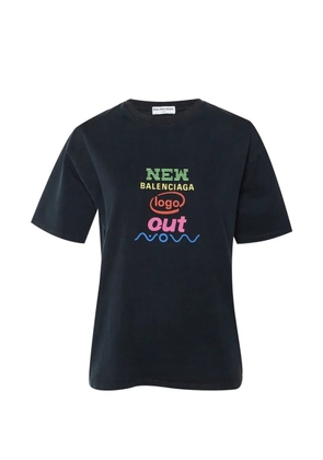 Balenciaga Pre-Owned logo-print crew-neck T-shirt - Black