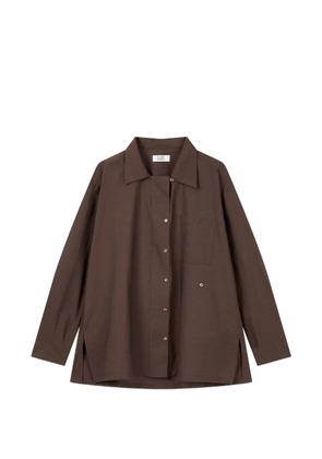 TOMBOY chest-pocket oversized shirt - Brown