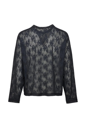 Satisfy floral-lace T-shirt - Black