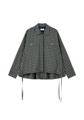 TOMBOY checkered gathered-back shirt - Blue