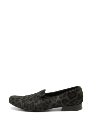 Dolce & Gabbana Pre-Owned animal-print loafers - Grey
