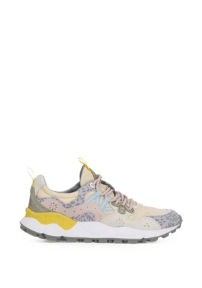 FLOWER MOUNTAIN Yamano leopard-print sneakers - Neutrals