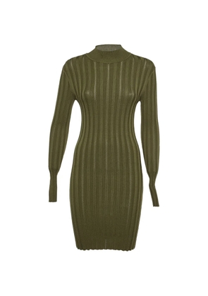 Alexander McQueen Pre-Owned rib-knit dmidi ress - Green