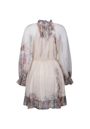 Giovanni Paris floral-print ruffled dress - Pink
