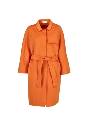 PUCCI Pre-Owned belted storm-flap trench coat - Orange