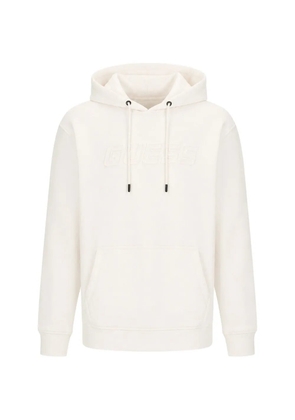GUESS USA logo-embossed pouch-pocket hoodie - White