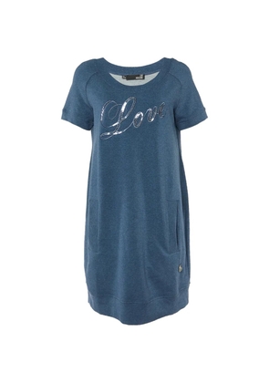 Moschino Pre-Owned sequin-logo mini dress - Blue