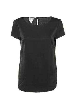 Armani Vintage short-sleeve silk top - Black