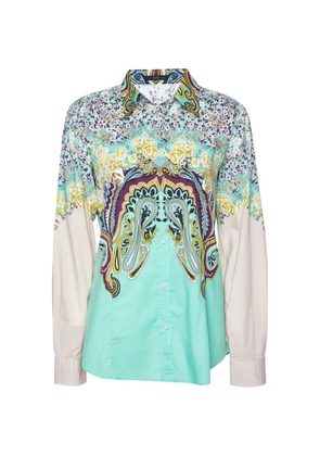 Etro Pre-Owned paisley floral-print shirt - Green