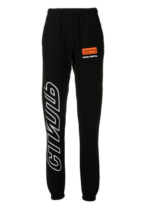 Heron Preston contrast logo track pants - Black