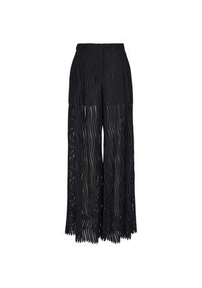 Akris Cassie wave-pattern trousers - Black