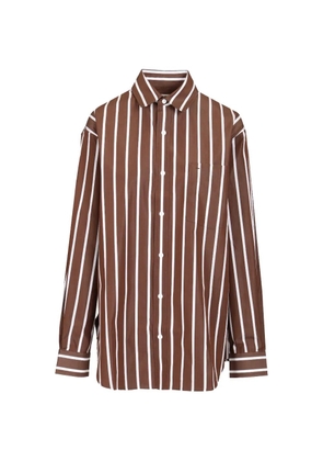 Matteau striped oversized shirt - Brown