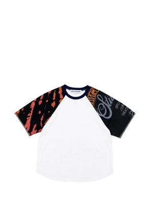 Stain Shade raglan-sleeve graphic-print T-shirt - White