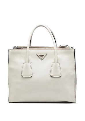 Prada Pre-Owned 2010-2026 Glace Calf Twin Pocket Double Handle satchel - White