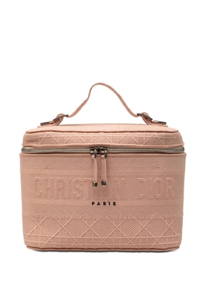 Christian Dior Pre-Owned 2020 Diortravel Canvas Cannage D Lite Case vanity bag - Pink