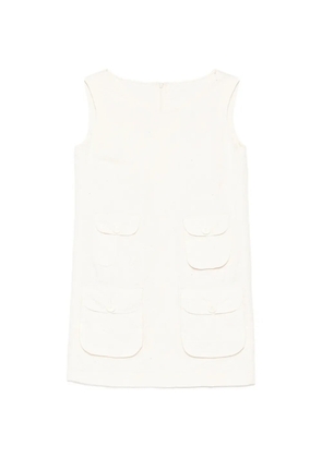 JNBY floral-embroidered sleeveless dress - Neutrals