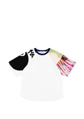 Stain Shade tie-dye raglan-sleeve T-shirt - White