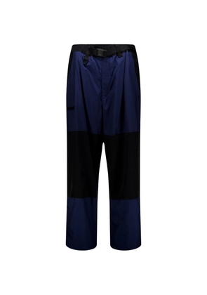 Y-3 belted panelled track pants - Blue