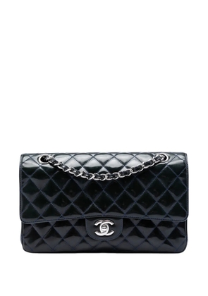 CHANEL Pre-Owned 2009-2010 Medium Classic Patent Double Flap shoulder bag - Blue