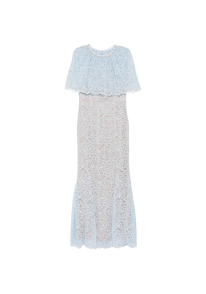 Self-Portrait cape-detail maxi dress - Blue