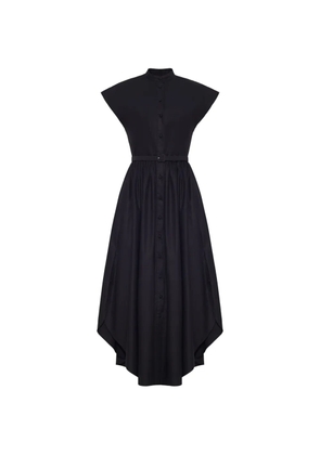 Adam Lippes Geneveive belted flared dress - Black
