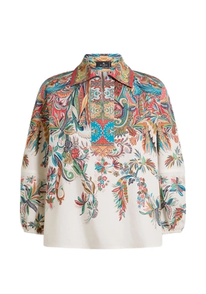 ETRO paisley-print cotton blouse - Neutrals