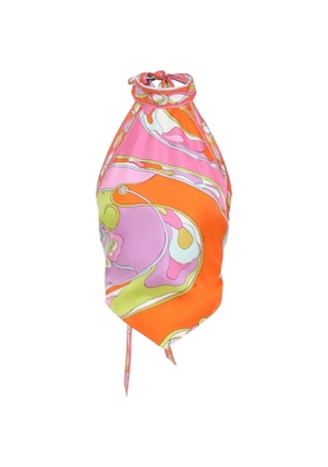 PUCCI abstract-print silk top - Pink
