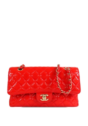 CHANEL Pre-Owned 2019 Medium Classic Patent Double Flap shoulder bag - Red