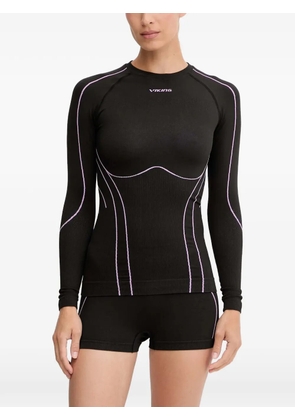Viking contrast-stitch long-sleeve top - Black