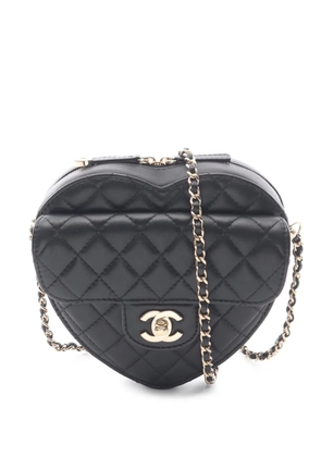 CHANEL Pre-Owned 2021-2026 Lambskin CC in Love Heart crossbody bag - Black