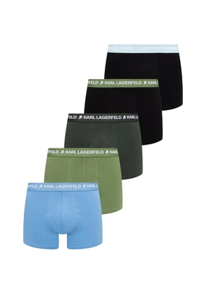 Karl Lagerfeld logo-waistband trunks (set of five) - Blue