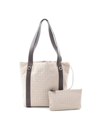 Bvlgari Pre-Owned 2010s Logomania tote bag - Neutrals