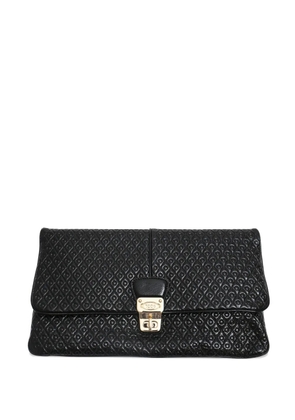 Tod's Vintage Flap patent leather clutch bag - Black