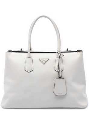 Prada Pre-Owned 2010-2026 Saffiano Cuir Turnlock Twin satchel - White