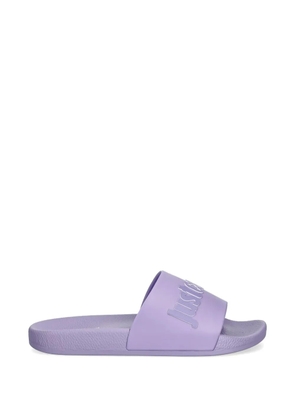 Just Cavalli logo-embossed slides - Purple