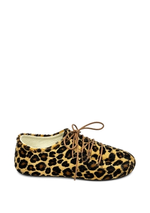 RIEN STUDIO leopard-print lace-up ballet flats - Neutrals