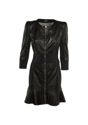 Elisabetta Franchi ruffled midi dress - Black