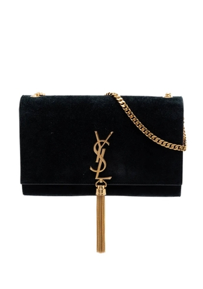 Saint Laurent Pre-Owned 2017 Medium Suede Monogram Kate Tassel crossbody bag - Black
