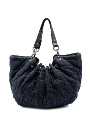 CHANEL Pre-Owned 2008-2009 Quilted Denim Stretch Spirit Cabas tote bag - Blue