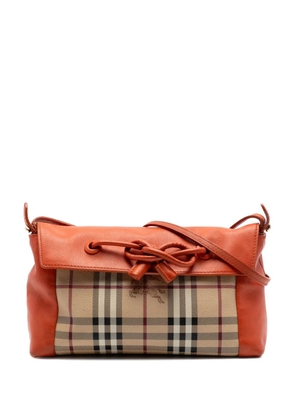 Burberry Pre-Owned 2000-2017 Haymarket Check Coated Canvas Leah crossbody bag - Orange