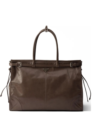 Prada Bonnie leather tote bag - Brown