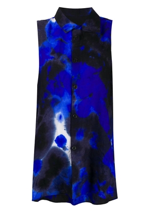 Y's longline tie-dye shirt - Blue