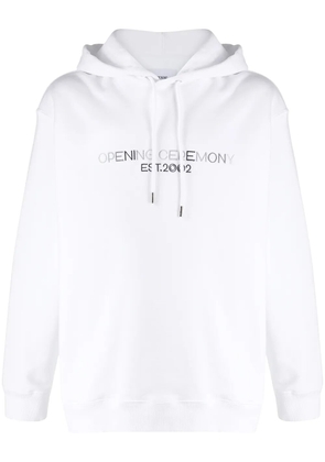 Opening Ceremony embroidered logo hoodie - White
