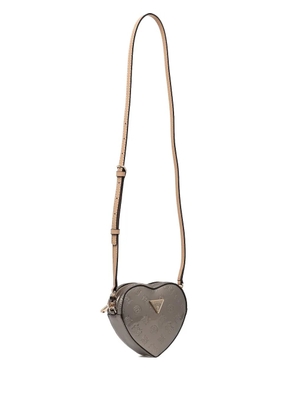 GUESS USA heart-shaped logo-plaque cross body bag - Grey