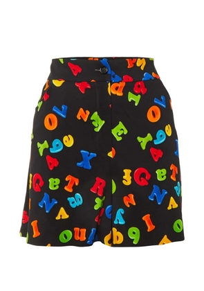 Moschino Pre-Owned Couture letter-print shorts - Black
