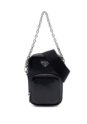Prada Pre-Owned 2000-2013 Mini Brushed Leather Phone Pouch satchel - Black