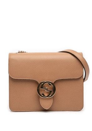 Gucci Pre-Owned 2016-2026 Small Dollar Calfskin Interlocking G crossbody bag - Brown