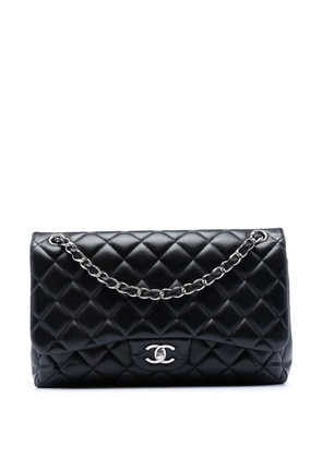 CHANEL Pre-Owned 2012-2013 Jumbo Classic Lambskin Double Flap shoulder bag - Black